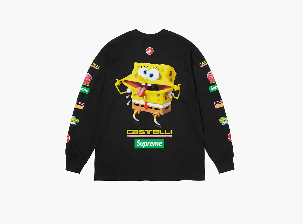 Supreme SpongeBob x Castelli Racing L/S Tee  Black