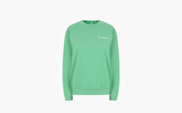 Sporty & Rich Logo-print Cotton Sweatshirt Green 