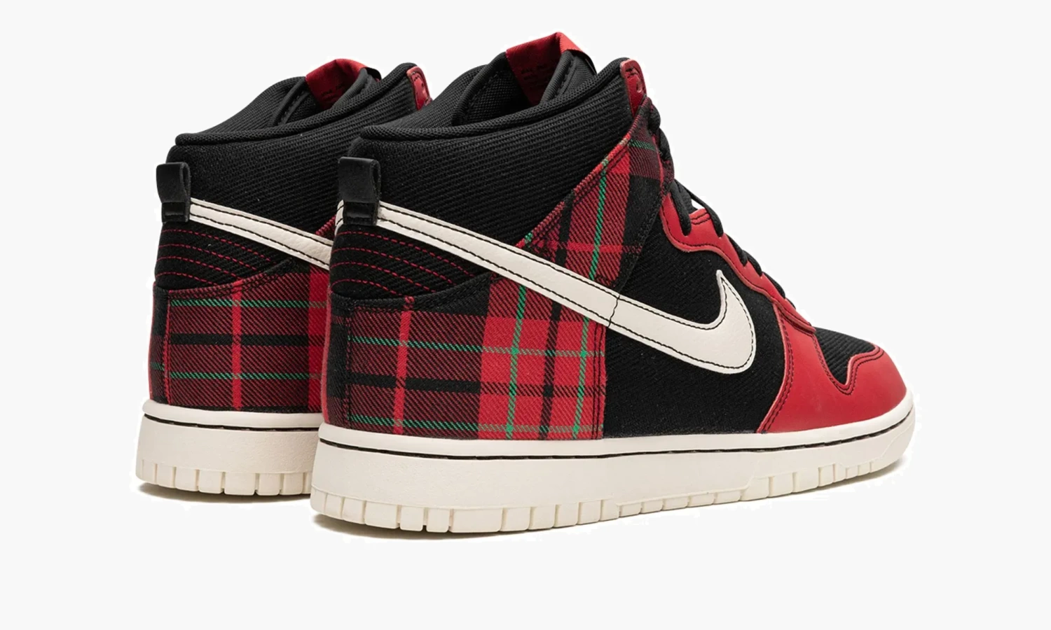 Nike Dunk High "Plaid - Black / Red" 