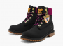 Timberland Heritage 6 Inch Waterproof Boots WMNS "Black Nubuck With Pink" 