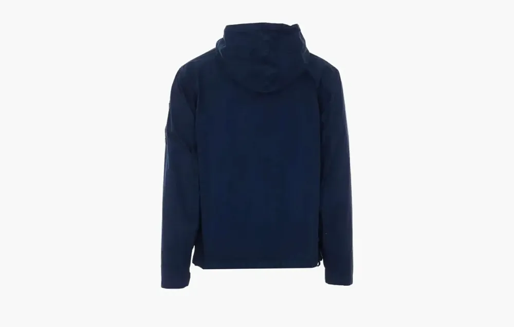 C.P.Company Zippered Closure Hooded Sleeve Jacket Blue