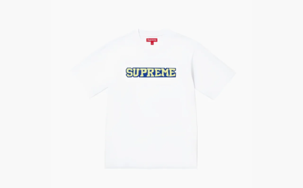 Supreme Satin Appliqué S/S Top White  Supreme Satin Appliqué S/S Top White