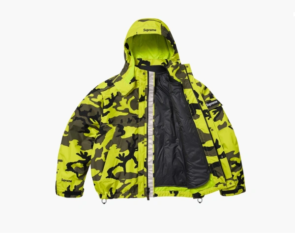 Supreme 2-In-1 GORE-TEX Shell + Quilted Liner Vest Fluorescent Camo  Supreme 2-In-1 GORE-TEX Shell + Quilted Liner Vest Fluorescent Camo