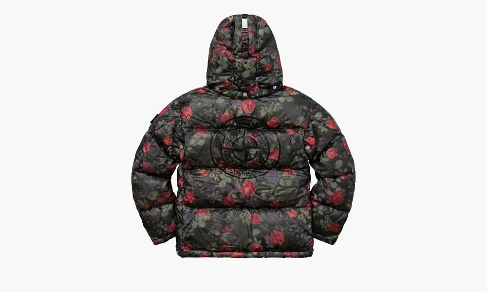 Supreme Stone Island Lamy Cover Stampato Puffy Jacket Black