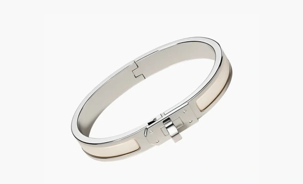 HERMES Enamel Bangles Silver  HERMES Enamel Bangles Silver
