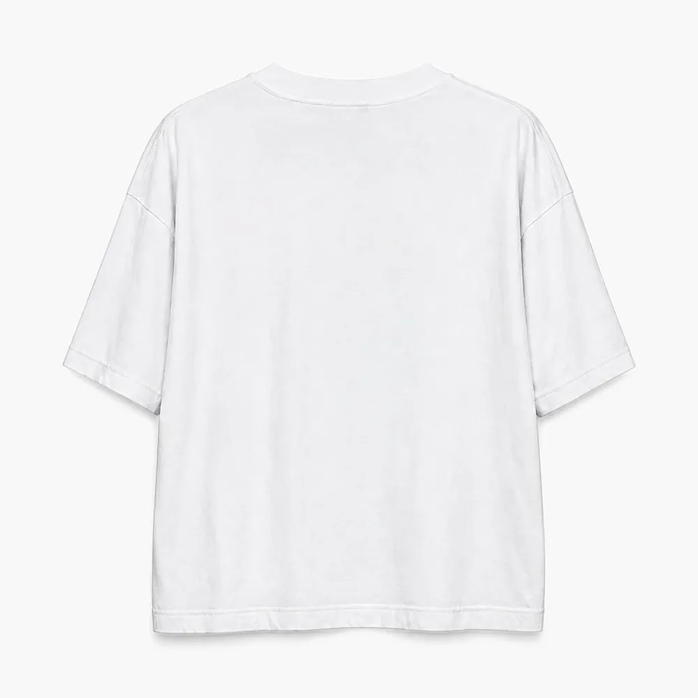 ARNODEFRANCE Vintage Cropped ADF Red Logo T-Shirt White