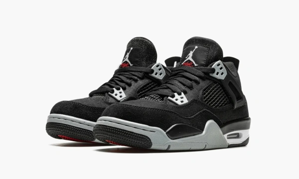 Air Jordan 4 Retro GS Black Canvas 