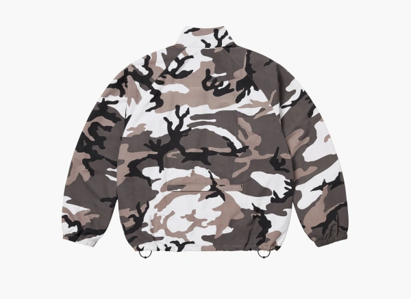 Supreme Contrast Zip Track Jacket Snow Camo 