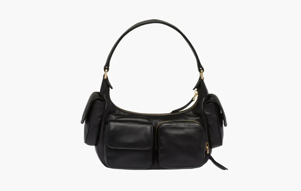 Miu Miu Leather Pocket Bag Black