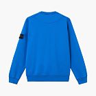 Stone Island Organic Cotton Fleece Crewneck Sweatshirt Bright Blue