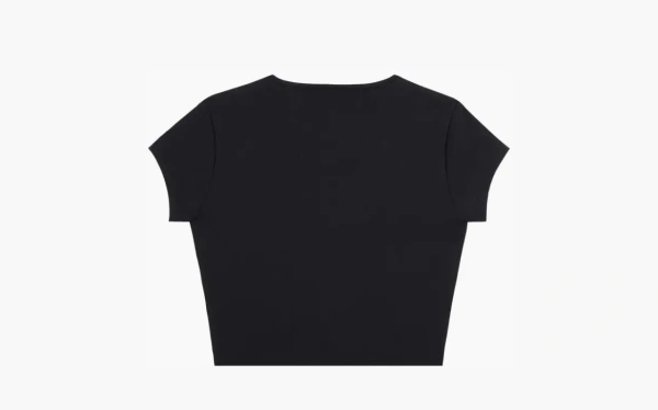orty & Rich Club Logo Cropped Active T-Shirt WMNS Black/White 