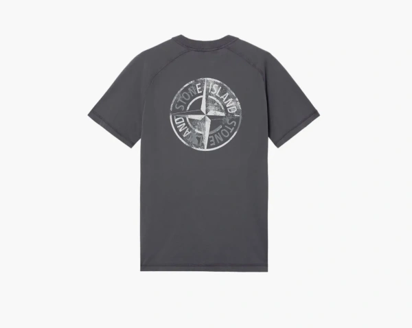 Stone Island Organic Cotton Jersey Slim fit T-Shirt Print Charcoal Grey  Stone Island Organic Cotton Jersey Slim fit T-Shirt Print Charcoal Grey