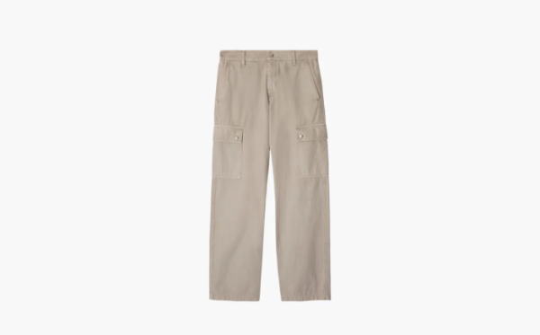 Burberry Gabardine Cargo Trousers Heron Khaki 