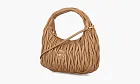 Miu Miu Wander Matelasse Nappa Leather Hobo Bag Caramel