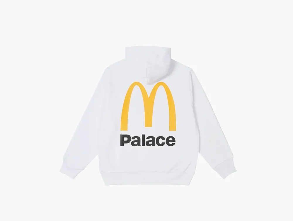 Palace x McDonald's Logo Hoodie White