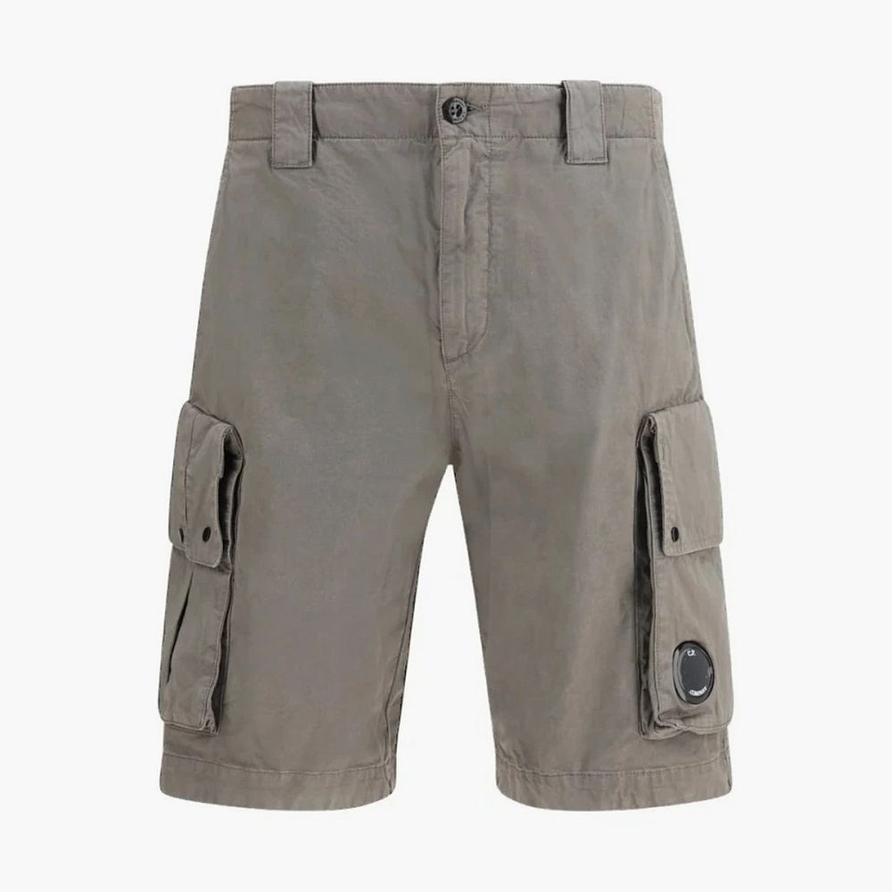 C.P. Company Cotton Gabardine Bermuda Shorts Stone Grey