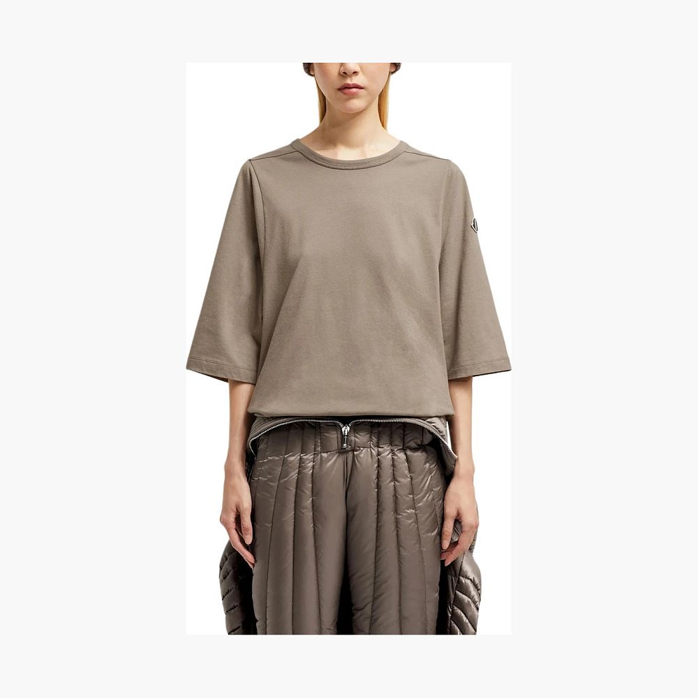 Moncler x Rick Owens Cotton T-Shirt Taupe