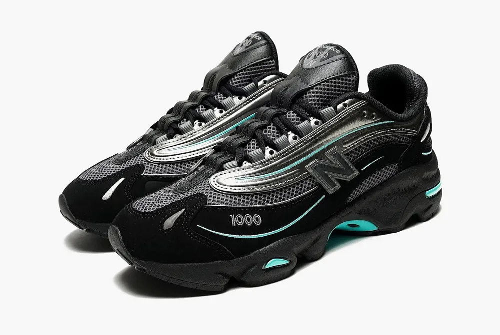 New Balance 1000 Black Teal JD Exclusive