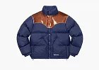 Supreme Glitter Yoke Down Puffer Jacket Navy