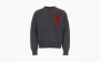 Ami Paris Ami De Coeur Sweater Dark Gray 