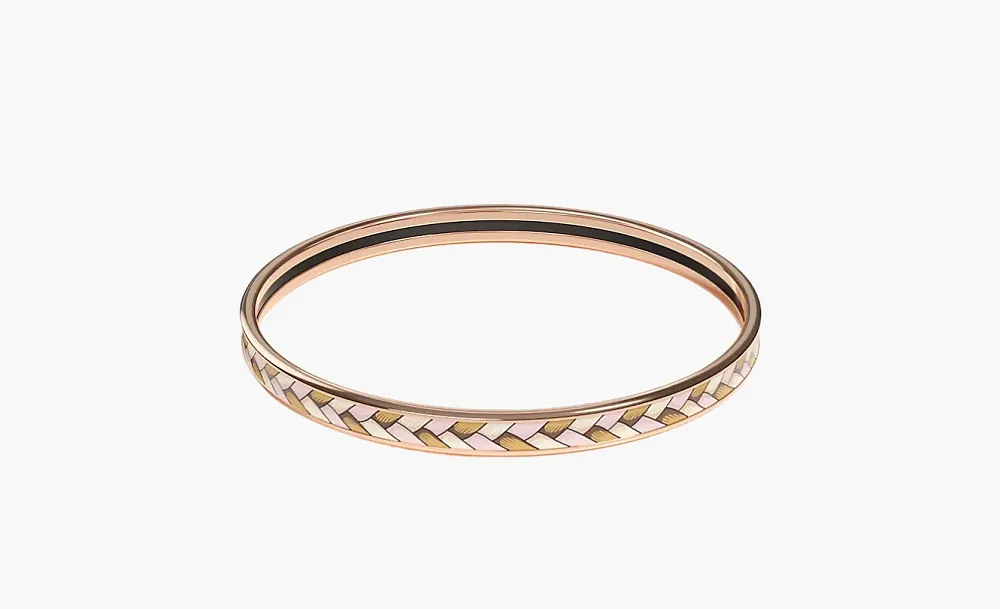 Hermès Tresse de Coeur bangle Rose Gold