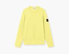 Stone Island Organic Cotton Nylon Crewneck Jumper Bright Yellow