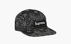 Supreme Bandana Jacquard Denim Camp Cap Black