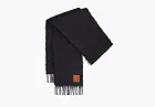 Loewe Scarf In Mohair And Wool Black