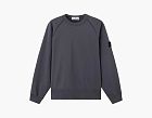 Stone Island Organic Cotton Fleece Crewneck Sweatshirt Blue Grey