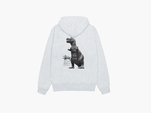 Stussy Big & Meaty Zip Hoodie Ash Heather 