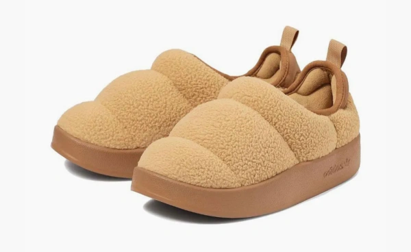 Adidas Puffylette Khaki Gold Metallic 