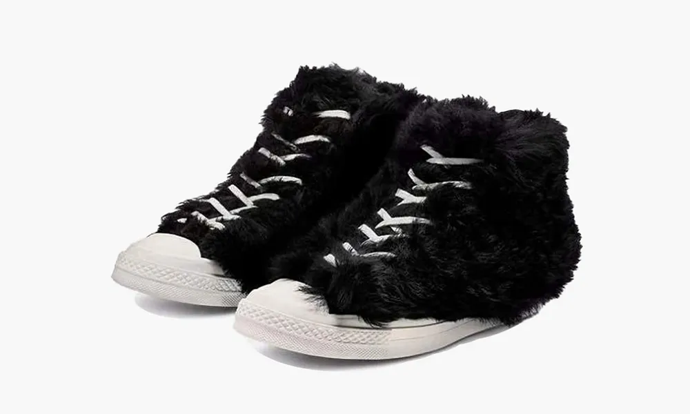 Ambush x Converse Chuck 70 High Fuzzy - Black Egret