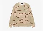 Stussy Raglan Thermal Long-Sleeve Crew Sand Camo