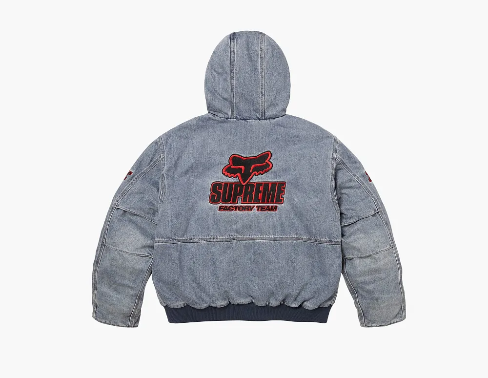 Supreme x Fox Racing Hooded Work Jacket Denim