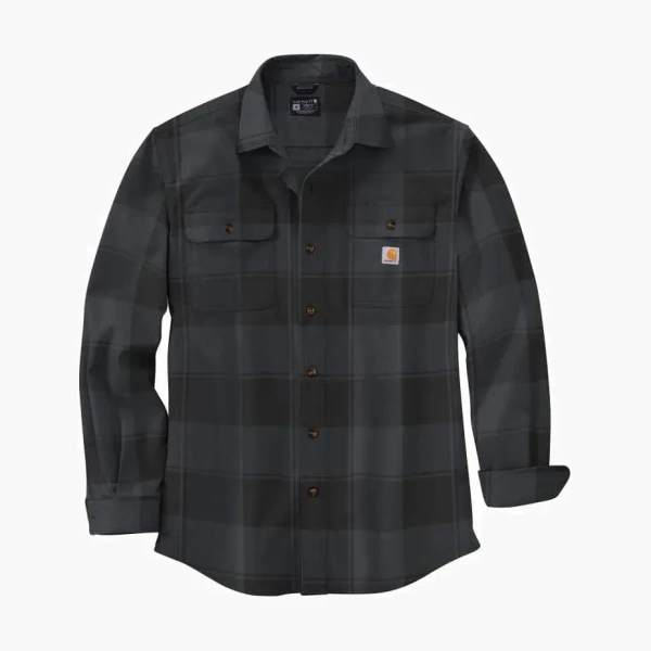 Carhartt 106356 Loose Fit Heavyweight Flannel Long-Sleeve Plaid Shirt Loose Fit 