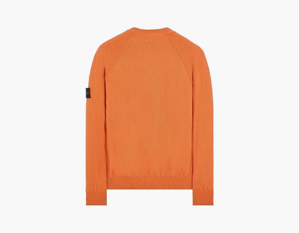 Stone Island Raglan Knit Sweater Orange