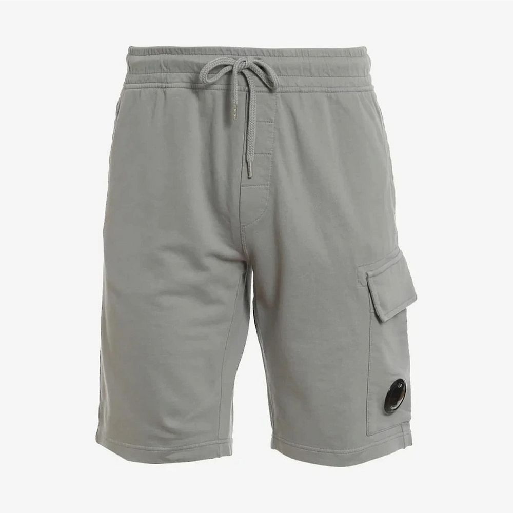 C.P. Company Light Fleece Lens Cargo Shorts Grey