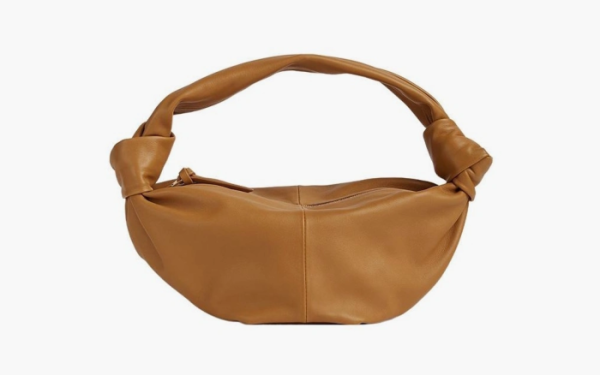 Bottega Veneta Mini Leather Top Handle Bag Caramel 