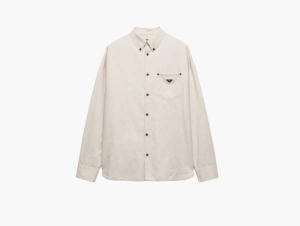 Prada Chambray Shirt Beige  Prada Chambray Shirt Beige