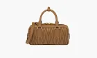 Miu Miu Matelassé Nappa Leather Mini Arcadie Bag Caramel