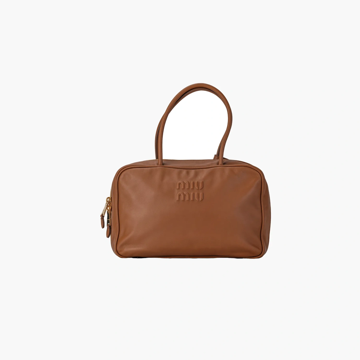 Miu Miu Softy Bauletto Handbag "Cognac" 