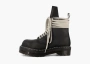 Rick Owens X Dr. Martens Quad Sole Steel Toe Leather Boots Black 