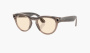 Ray-Ban Meta Headliner Shiny Warm Stone Clear/Saffron Yellow Transitions 