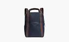 Hermes Groom Cotton Blend With Barenia Calfskin Backpack Marine Blue/Flame Orange