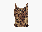 Skims X Dolce&Gabbana Cotton Rib Scoop Tank Leopard
