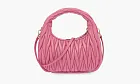 Miu Miu Wander Matelasse Nappa Leather Hobo Bag Pink