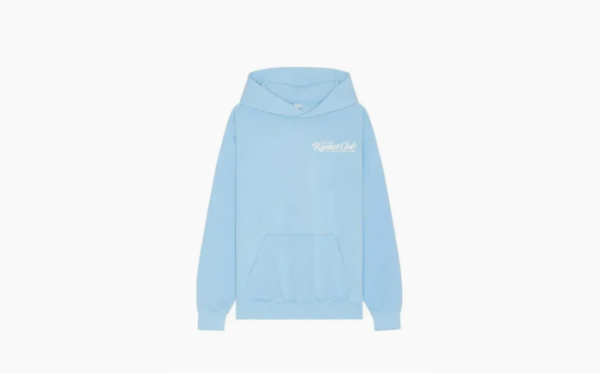 Sporty & Rich 94 Racquet Club Unisex Hoodie Blauw Light Blue 