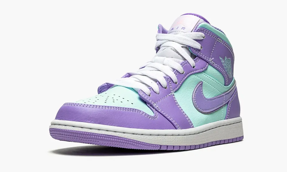 Air Jordan 1 Mid Purple Aqua