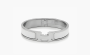 Hermès Bracelet Narrow Clic Clac H Enamel "White Silver" 