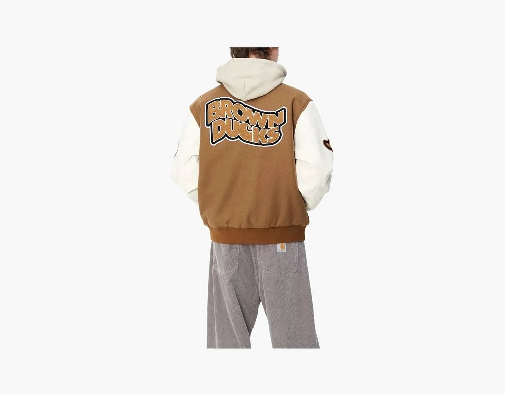 Carhartt WIP Letterman Varsity Jacket Brown
